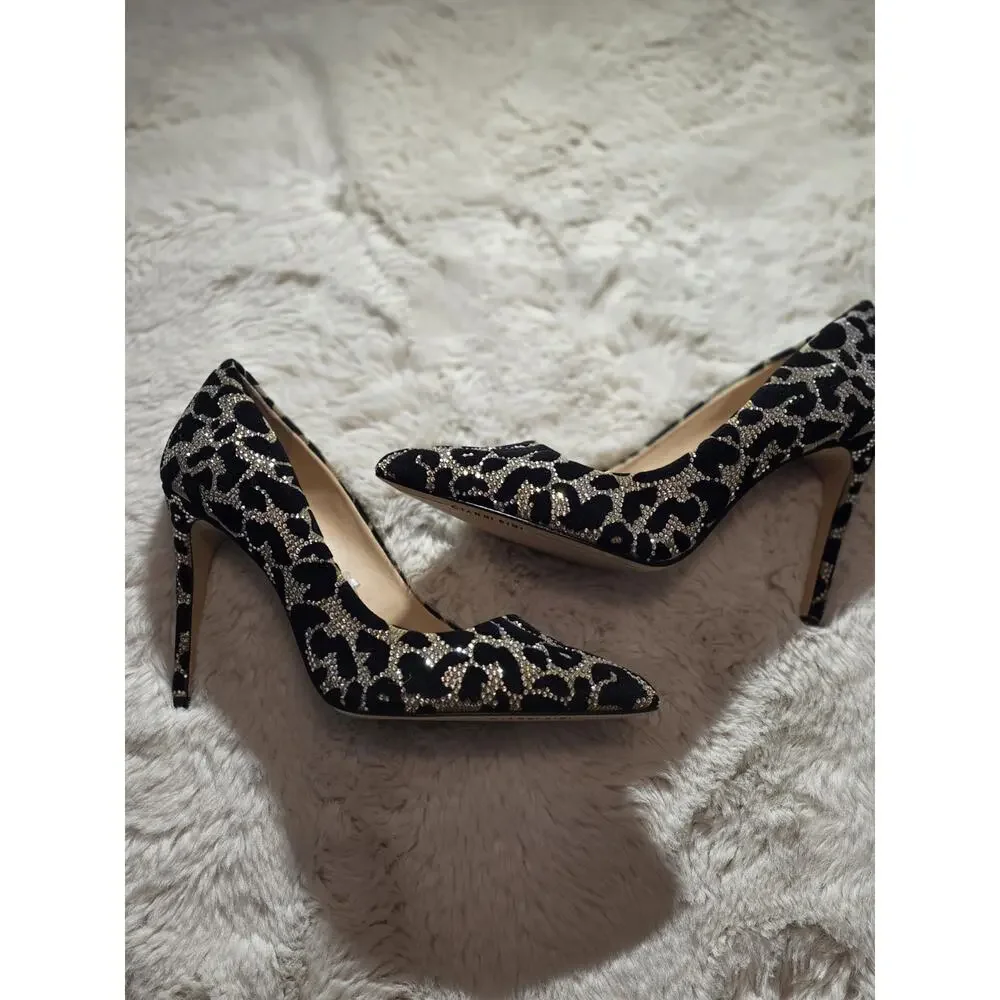 *NEW* Gianni Bini Ivyya heels Gold/Blk size 10 - Picture 4 of 5